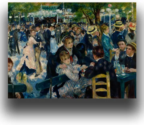 Vista 32 de OKRA Un domingo en La Grande Jatte Póster - Impresión de Georges Seurat - Cuadro de arte impresionista - Pintura al óleo de paisaje naturaleza
