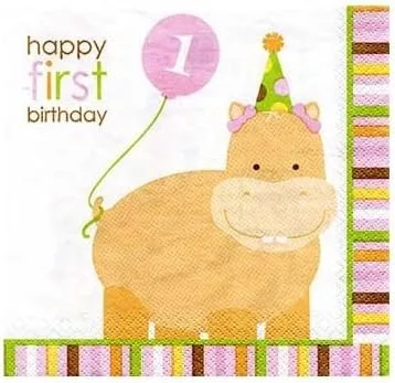 Vista 10 de Servilletas de papel de 16 unidades, Circus Time 1st Birthday