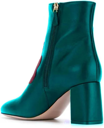 Vista 3 de FSJ - Botas de tobillo con punta redonda para mujer (tallas 4-15)