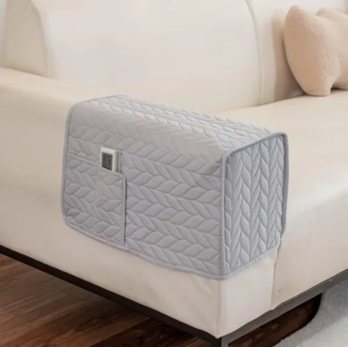 Vista 14 de Fundas antideslizantes para reposabrazos con 2 bolsillos para sofá, sillón, organizador para control remoto, teléfono, protector de brazos