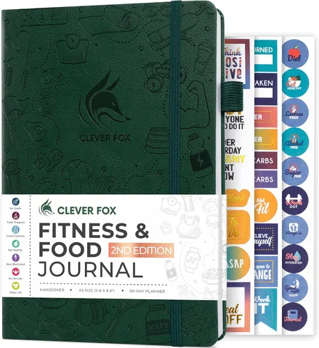 Vista 19 de Clever Fox Diario de fitness & Food – Planificador de nutrición y entrenamiento para mujeres y hombres – Libro de registro de ejercicio de dieta