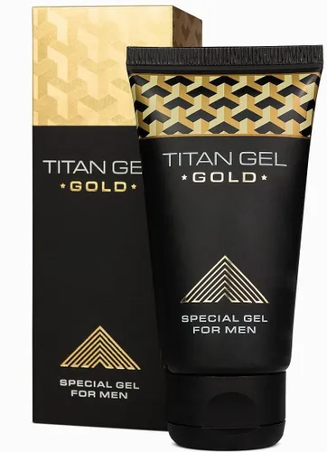 Vista 2 de Crema de masaje 2 en 1 Titan Gel Gold Original con Titan Gel Rojo
