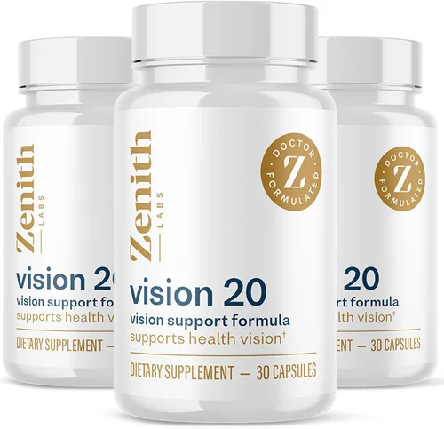 Vista 8 de Vision 20 Vitaminas para los ojos, luteína, zeaxantina y extracto de arándano, apoya la fatiga ocular y la salud ocular, mezcla de carotenoides