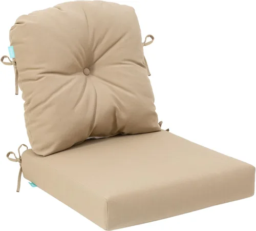 Vista 12 de QILLOWAY Juego de cojines para sillas de exterior con cuerdas, cojines de repuesto para muebles de patio (beige)