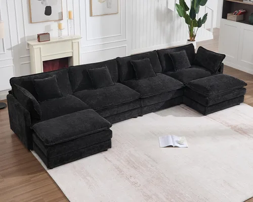 Vista 29 de GNIXUU Sofá modular de 76 pulgadas, sofá biplaza beige de 2 plazas, cómodos asientos de felpilla de 25 pulgadas de profundidad con 2 almohadas