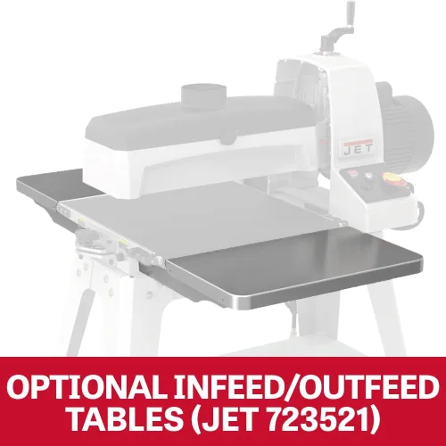 Vista 11 de JET - Lijadora de tambor de 16 pulgadas con soporte, control