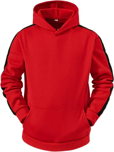 Vista 3 de Conjunto de suéter y pantalones para hombre, con capucha, traje de dos piezas, traje estético, traje de moda para hombre, otoño e invierno