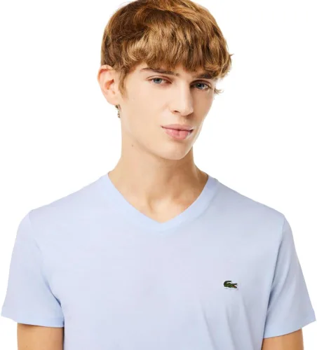 Vista 18 de Lacoste TH6710 - Camiseta de manga corta con cuello en V para hombre Marrón