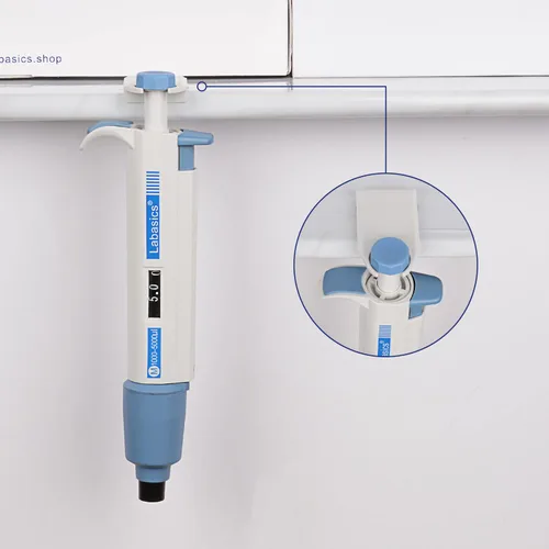 Vista 6 de Labasics Controlador de pipeta de canal único, pipeta de micropipeta de volumen variable ajustable con cono de punta reemplazable para investigación