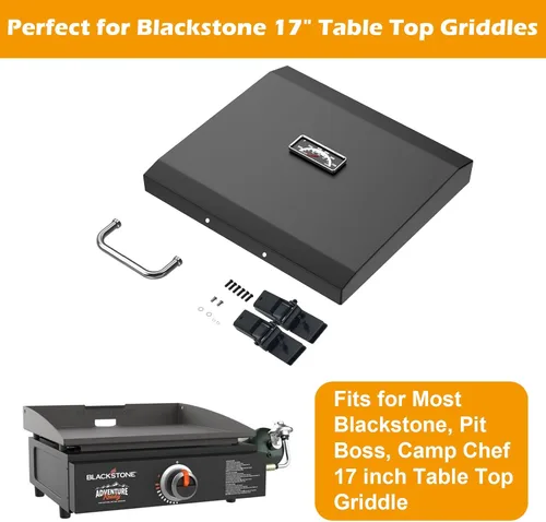 Vista 2 de Tapa con bisagras para Blackstone 1971, 1832, 1814, 1900, 1650, 1819, 2142, 1945, 1939, 1867, 1939, 1939, cubierta dura de acero con recubrimiento