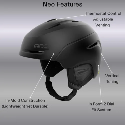 Vista 3 de Giro Neo - Casco de esquí, casco de snowboard para hombres, mujeres y jóvenes