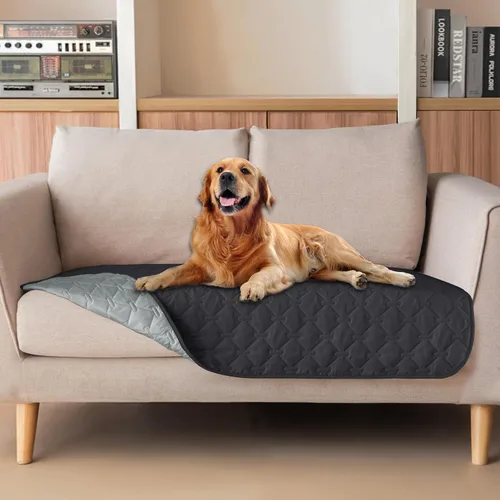 Vista 100 de gogobunny Manta para mascotas 3 veces más resistente, impermeable y a prueba de arañazos; protector de muebles reversible para perros y gatos, funda