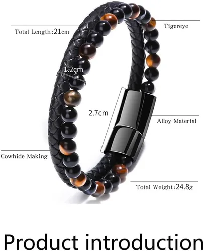 Vista 3 de LIU JUN Humanic + Pro Maxhematie - Pulseras de cuentas para mujer, 4 unidadesjuego de cuentas termocromáticas Vigorvi, desintoxicación linfática