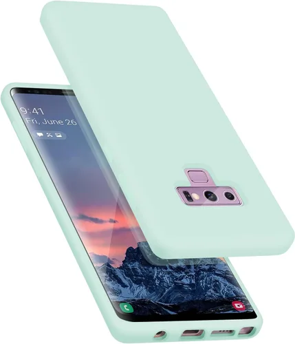 Vista 10 de Diseñada para Galaxy Note 9, silicona líquida de goma de gel a prueba de golpes, forro de tela de microfibra suave, compatible con Galaxy Note9