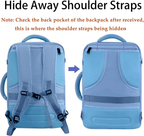 Vista 62 de MATEIN - Mochila de viaje extragrande de 10.56 galones, mochila de viaje ampliable apta para aerolíneas, para viajeros de fin de semana, hombres