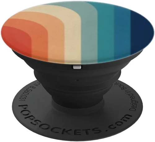 Vista 4 de PopSockets de los años 60 y 70, diseño de rayas hippie