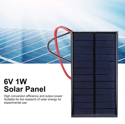 Vista 6 de 3 unids mini panel solar DC 6V polisilicio módulo cargador solar DIY sistema kits con cable de 11.8 in