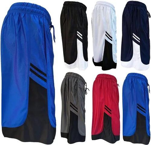 Vista 8 de OLLIE ARNES Pantalones cortos de malla para hombre, para baloncesto, correr, gimnasio