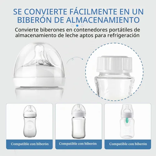 Vista 4 de 8 tapas de viaje y almacenamiento compatibles con biberones Philips (naturales y anticólicos), tapas herméticas de repuesto