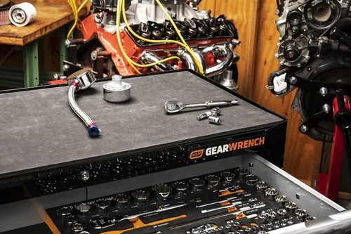 Vista 5 de GEARWRENCH 83 Pc. 1/4, 3/8 ", 1/2" 90 dientes SAE/métrica Juego de herramientas mecánicas con bandeja de espuma EVA - 86529