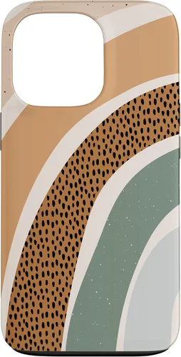 Vista 10 de Boho Burnt Orange Half Rainbow with Dotted Pattern Arches Case for iPhone 17