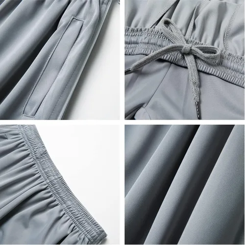 Vista 4 de AIFARLD Pantalones rasgados para hombre con cremalleras laterales y bolsillos para baloncesto, rodillapierna, poscirugía