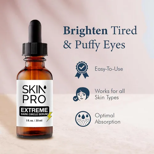 Vista 6 de SkinPro Dark Circles - Tratamiento para debajo de los ojos – Suero para ojos antienvejecimiento, mejora las bolsas de ojos hinchados y el tono