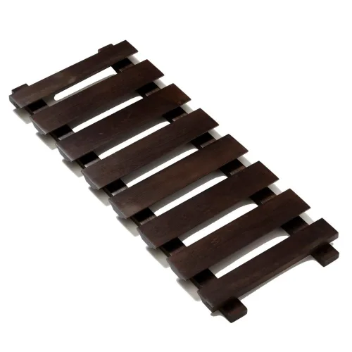 Vista 2 de American Metalcraft RG5341 - Estantes y soporte para vidrio, exhibición de copas, 35 pulgadas de largo x 14 pulgadas de ancho, marrón oscuro expreso