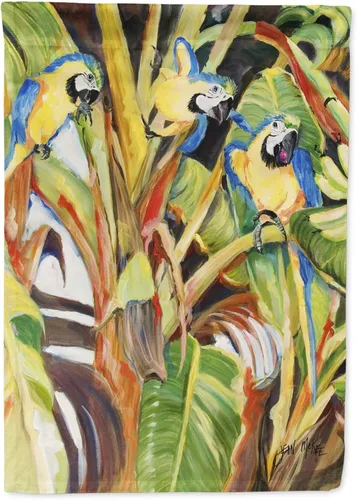 Vista 118 de Caroline's Treasures JMK1194GF Bandera de jardín con guepardo, león y cebra, bandera decorativa para patio exterior, patio, parterres