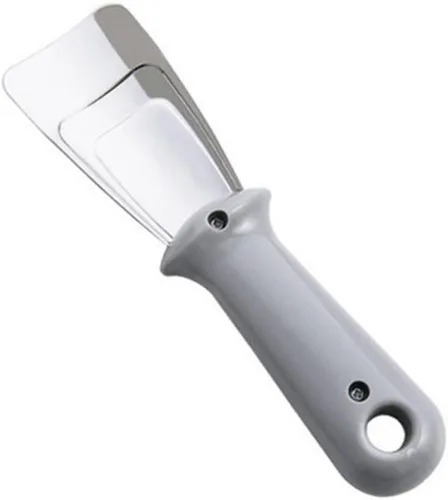 Vista 8 de Vaguelly Raspador de hielo para congelador, raspador de hielo, raspador de hielo de plástico, pala de acero inoxidable, refrigerador, raspador