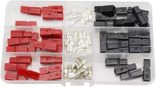 Vista 2 de 80 unids Power Terminales Connectors15/30/45 AMP 600V Power Connector Battery Plug+terminales Rojo Negro