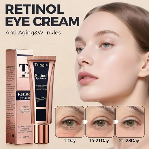 Vista 3 de Crema de retinol para debajo de los ojos – Crema de ojos antienvejecimiento para hinchazón y bolsas debajo de los ojos y arrugas, reafirmante e