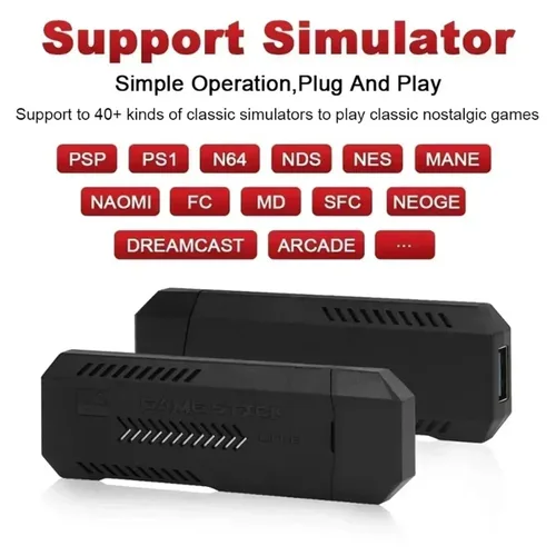 Vista 5 de DHKUYR Game Stick 256G 4K HD Video Game Console Double Wireless 2.4G Controller Retro Console