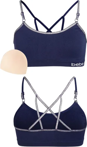 Vista 3 de bebe Sujetador deportivo de entrenamiento sin costuras para niña con almohadillas extraíbles paquete de 4