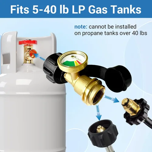 Vista 10 de Indicador de nivel de tanque de propano para tanque de propano LP 5LB-40LB (paquete de 2)