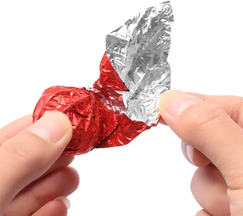 Vista 4 de BESTONZON Paquete de regalo de hoja metálica de papel de papel de 200 piezas para embalaje de dulces de chocolate