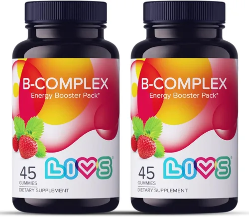 Vista 9 de LIVS Gomitas de vitamina B12 para adultos y niños Suplemento vegano de metilcobalamina B12 Energía, metabolismo y apoyo nervioso Sabor a