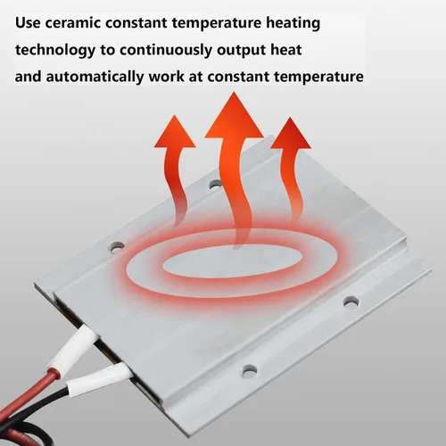 Vista 4 de Elemento calefactor PTC 110V AC/DC aislado de temperatura constante circuito de cerámica calentador termostático herramientas placa aluminio Shell