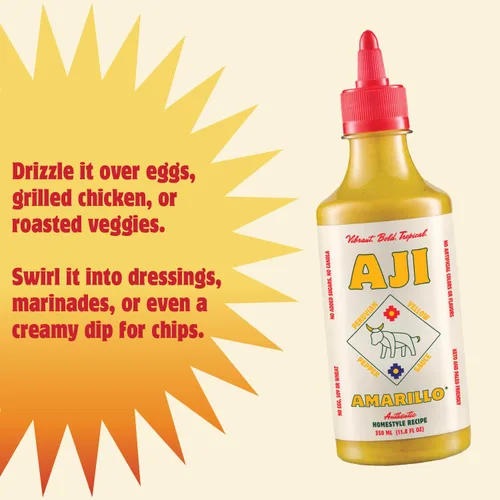 Vista 3 de Aji Amarillo Salsa picante peruana – Auténtica salsa de chile amarillo hecha con Aji Amarillo Peppers – Vegana, sin soja ni gluten, Keto – Salsa