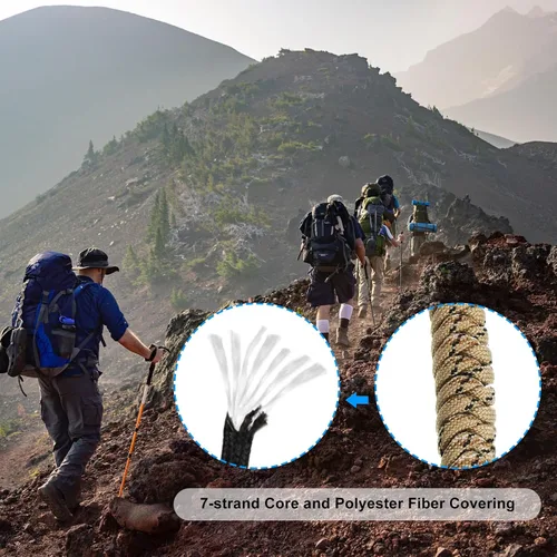 Vista 4 de PATIKIL Cordón de paracaídas, cordón trenzado, llavero ajustable para insignias
