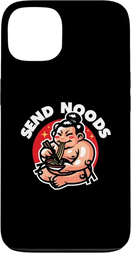 Vista 7 de iPhone 16 Funny Send Noods Sumotori Eating Noodle Japan Sumo Case
