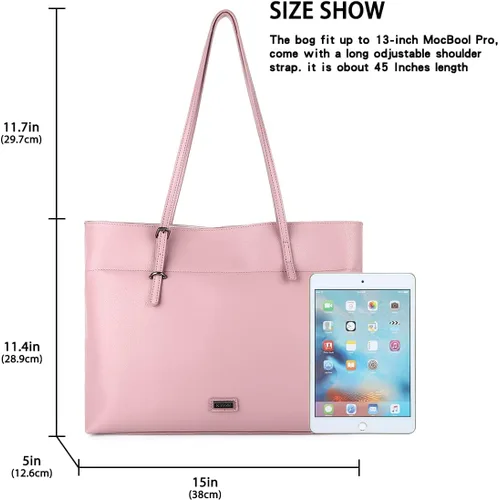 Vista 3 de Bolso de mano de piel sintética suave para mujer, bolso de mano de gran capacidad