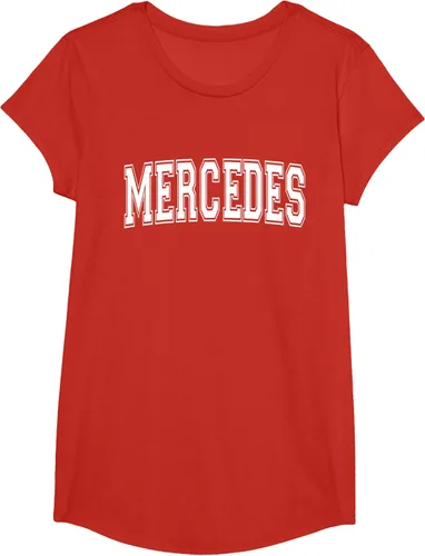 Vista 39 de MERCEDES TX TEXAS USA - Camiseta deportiva vintage estilo Varsity, Negro, S