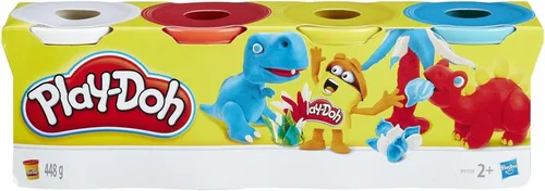 Vista 2 de Play-Doh Paquete de 4 latas de 4 onzas, colores clásicos