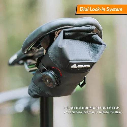Vista 5 de Granite Bolsa de herramientas para ruedas de grava para bicicleta de montaña de carretera con sistema de bloqueo de dial para accesorios