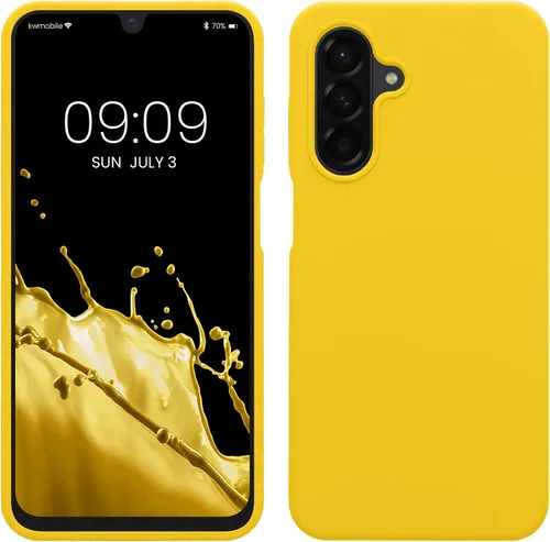 Vista 19 de kwmobile Funda Compatible con Samsung Galaxy A14 5G - Funda de teléfono de TPU y silicona con acabado suave - Verde Lima