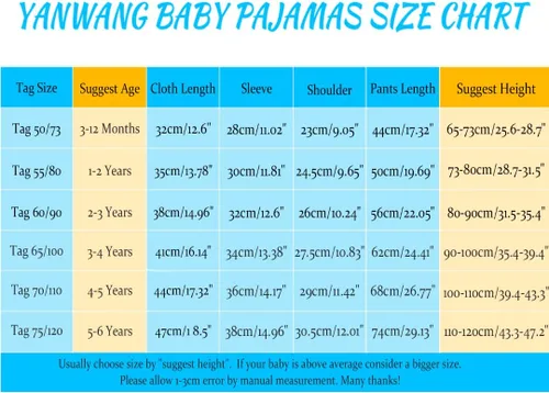 Vista 7 de Pijama Yanwang de manga larga, 100 % algodón orgánico, para bebé y niño, 3 M-6T