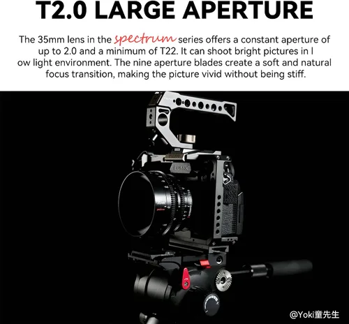 Vista 3 de 7artisans Lente Cine de gran apertura T2.0 de 1.378 in compatible con montura Sony E