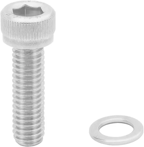 Vista 5 de 20 tornillos de pinza de freno de disco de bicicleta con arandelas, tornillos de acero inoxidable M6x20mm, tornillos hexagonales de acero