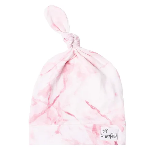 Vista 15 de Copper Pearl Gorro de bebé con nudo superior elástico suave Alta